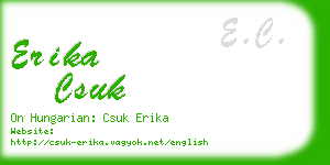 erika csuk business card